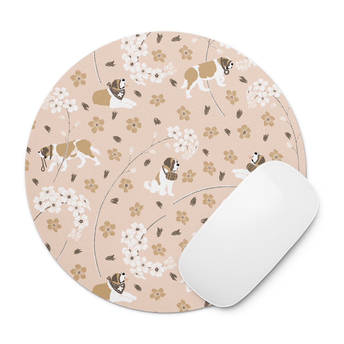 Forget Me Not Round Mouse Pad - Lucy + Norman