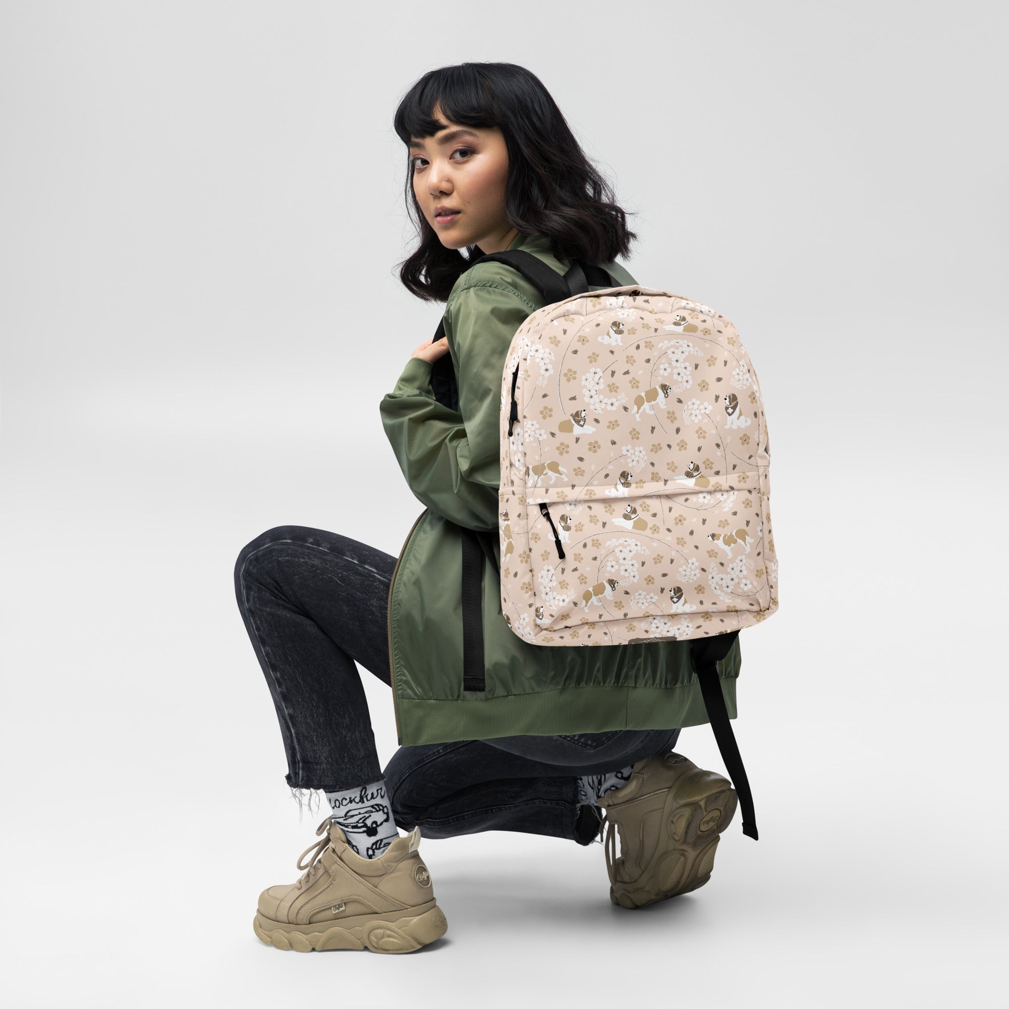 Forget Me Not Saint Bernard Backpack - Lucy + Norman