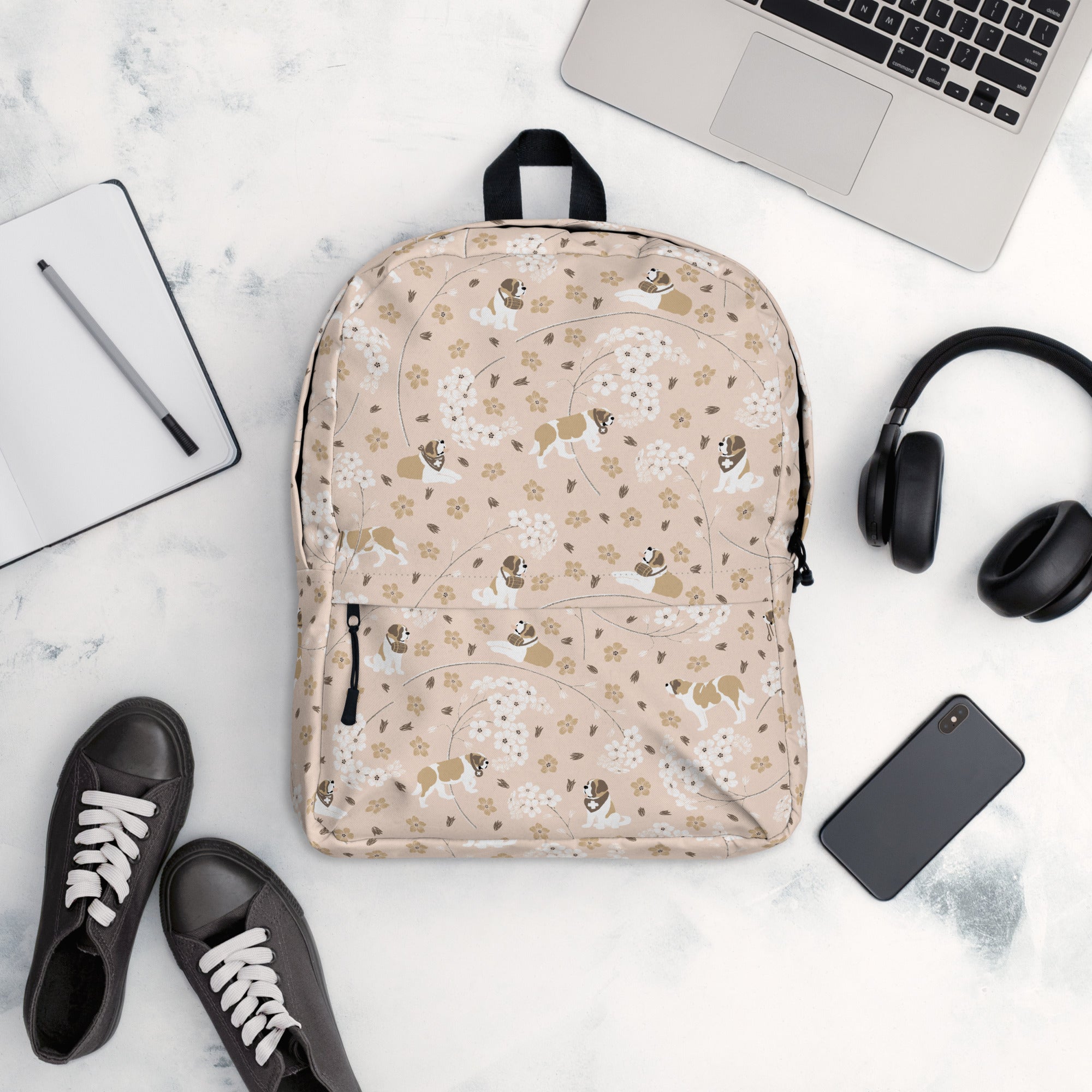 Forget Me Not Saint Bernard Backpack - Lucy + Norman