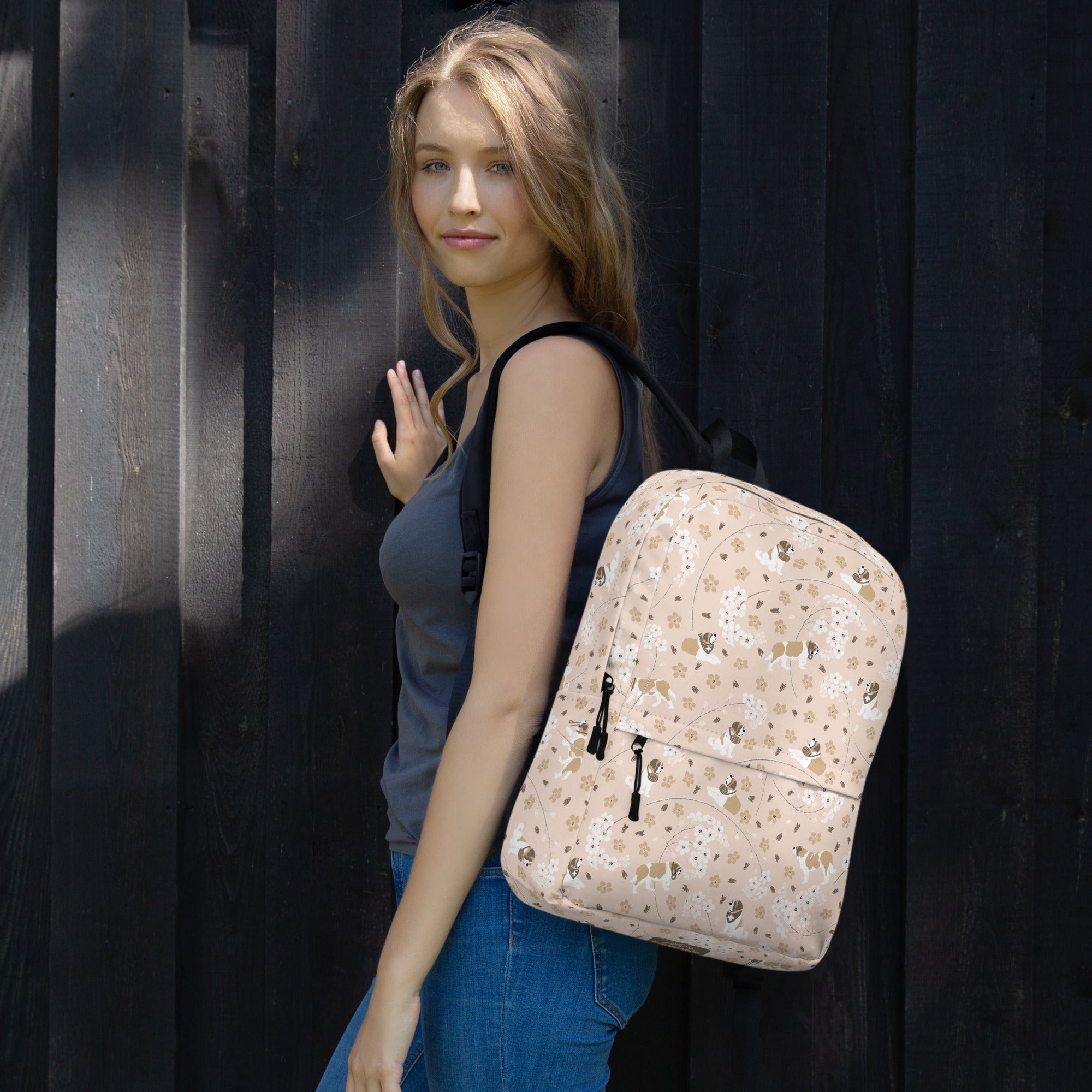 Forget Me Not Saint Bernard Backpack - Lucy + Norman