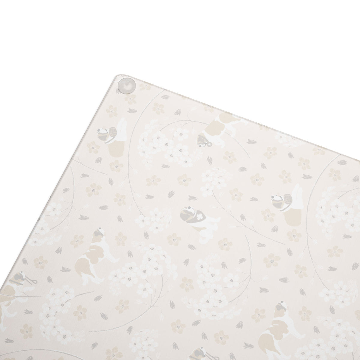 Forget Me Not St Bernard Glass Cutting Board - Lucy + Norman