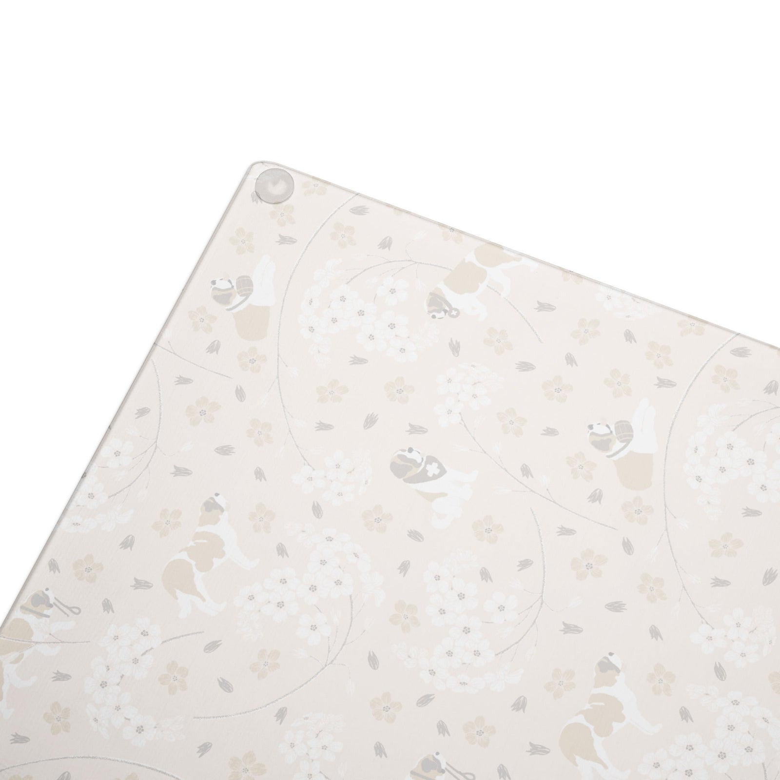 Forget Me Not St Bernard Glass Cutting Board - Lucy + Norman