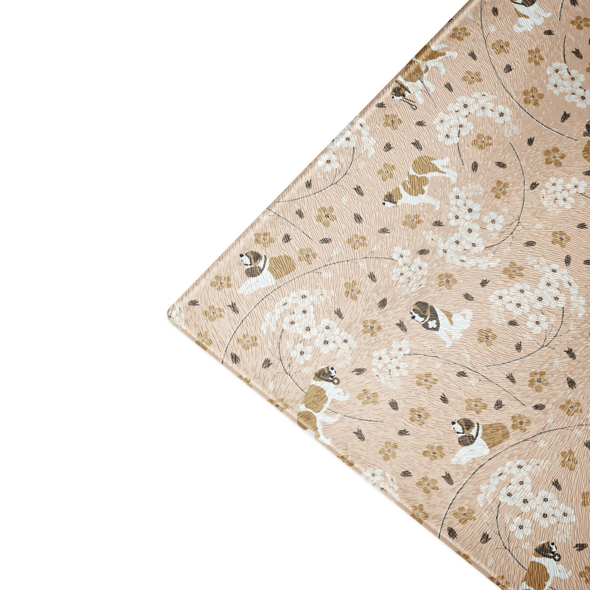 Forget Me Not St Bernard Glass Cutting Board - Lucy + Norman