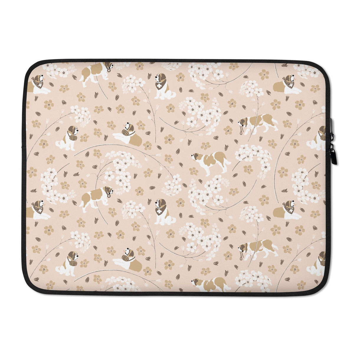 Forget Me Not St Bernard Laptop Sleeve - Lucy + Norman