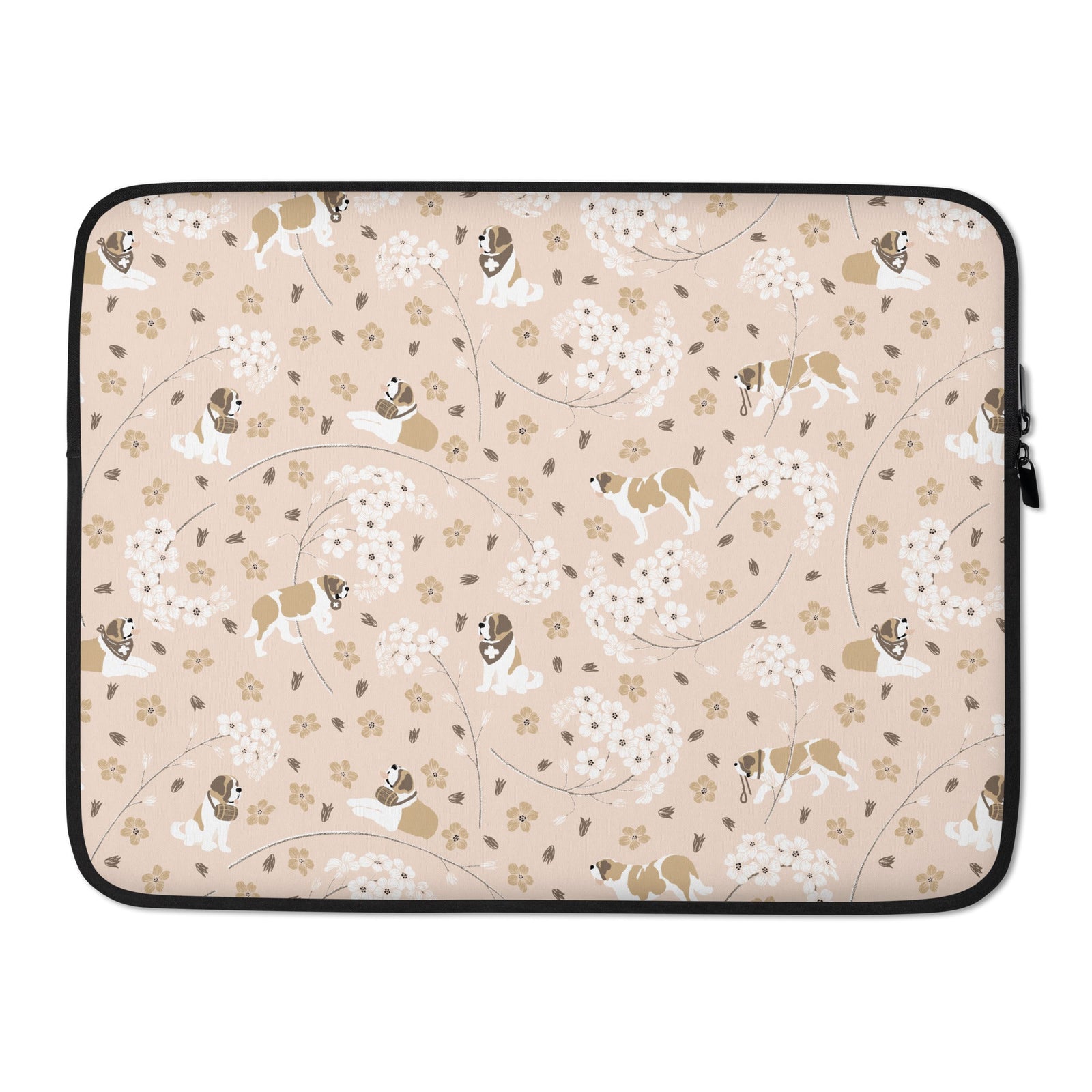 Forget Me Not St Bernard Laptop Sleeve - Lucy + Norman
