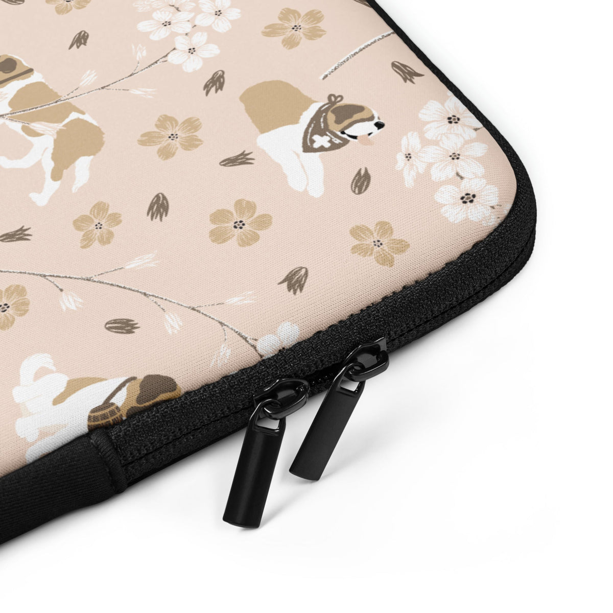 Forget Me Not St Bernard Laptop Sleeve - Lucy + Norman