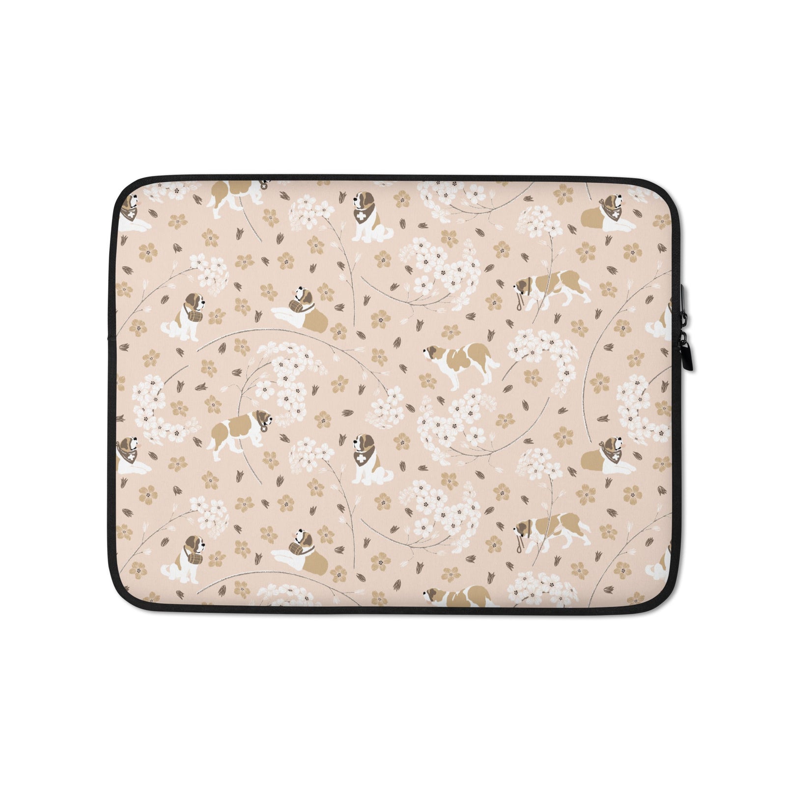 Forget Me Not St Bernard Laptop Sleeve - Lucy + Norman