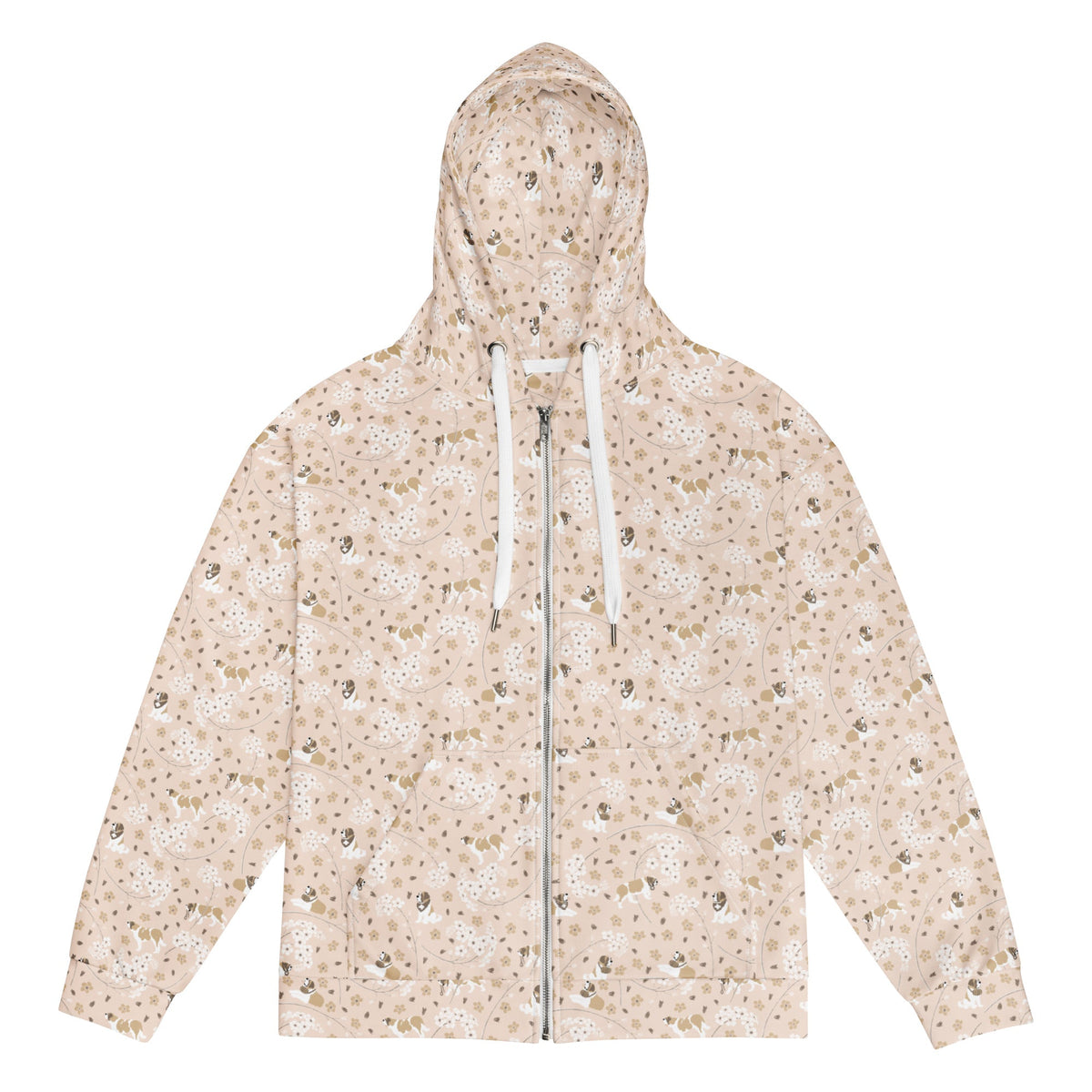 Forget Me Not St Bernard Zip Hoodie - Lucy + Norman