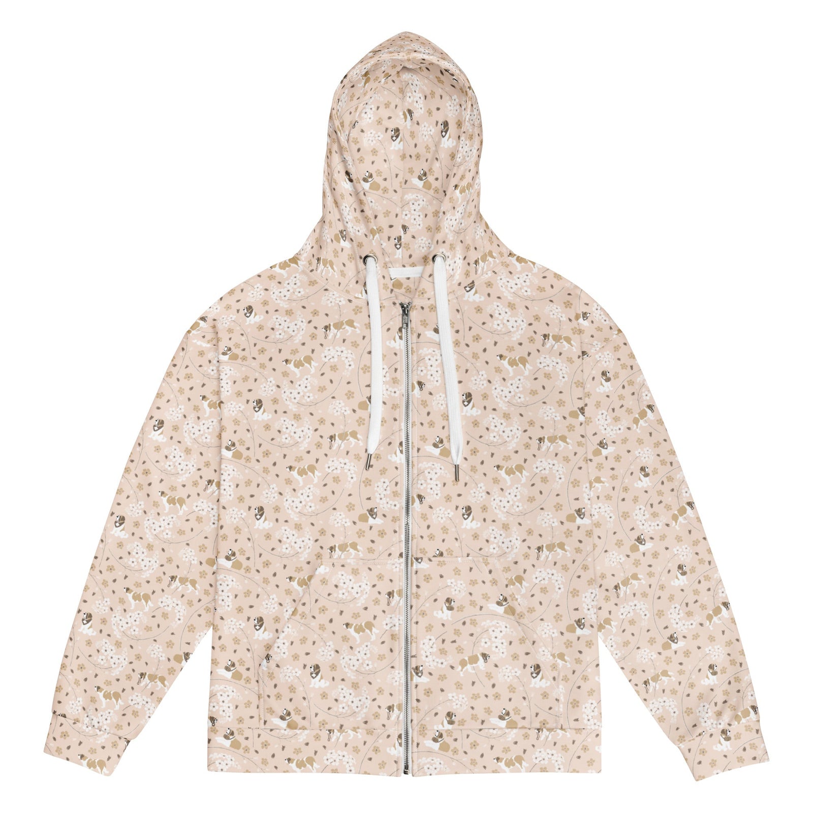 Forget Me Not St Bernard Zip Hoodie - Lucy + Norman