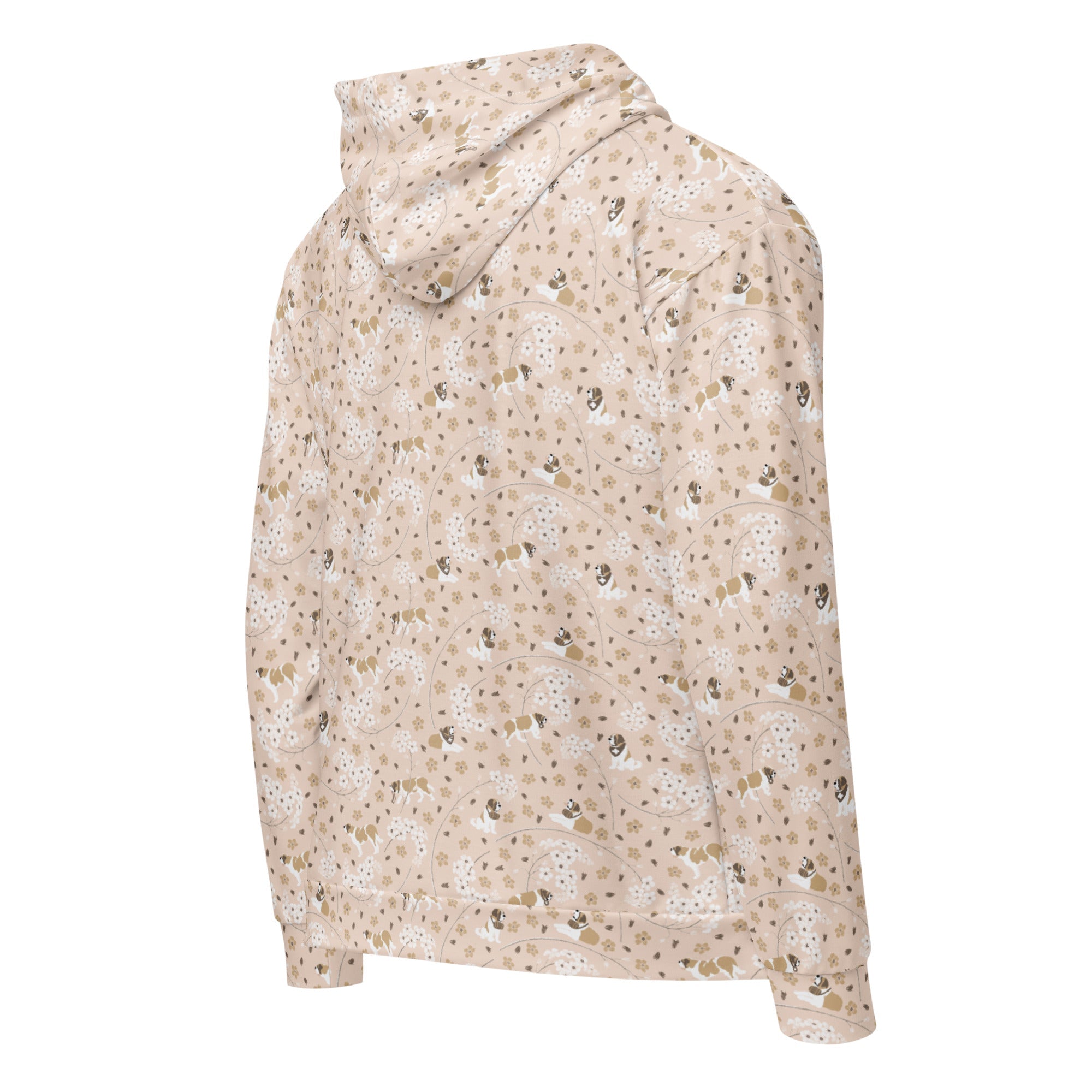 Forget Me Not St Bernard Zip Hoodie - Lucy + Norman