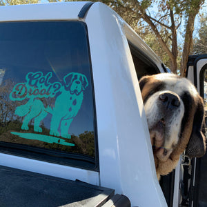 Got Drool Saint Bernard Window Decal - Lucy + Norman