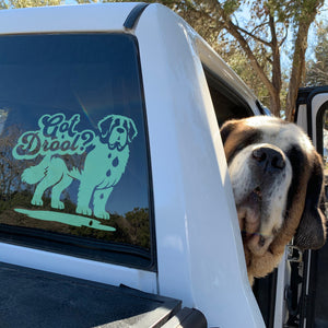 Got Drool Saint Bernard Window Decal - Lucy + Norman