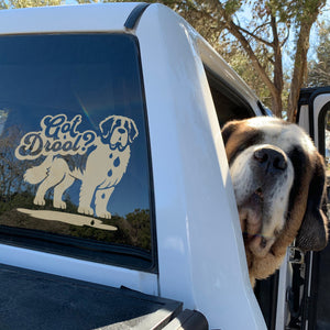 Got Drool Saint Bernard Window Decal - Lucy + Norman