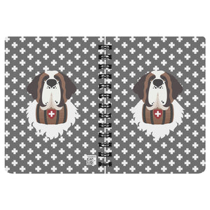 Gray Cross St Bernard Spiral Notebook - Lucy + Norman