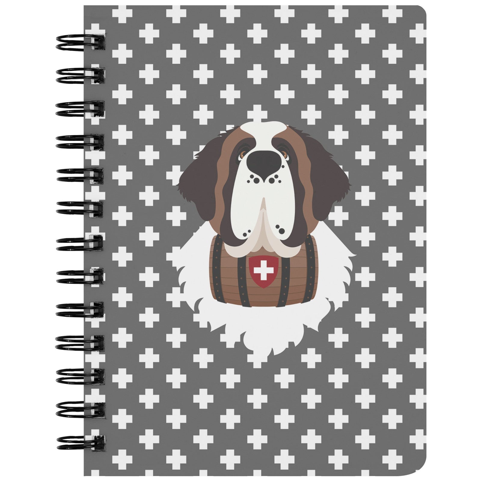 Gray Cross St Bernard Spiral Notebook - Lucy + Norman