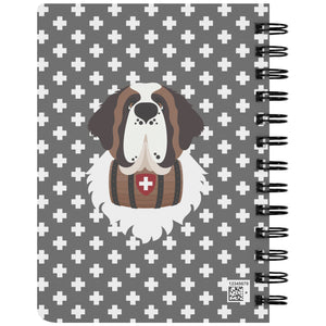 Gray Cross St Bernard Spiral Notebook - Lucy + Norman