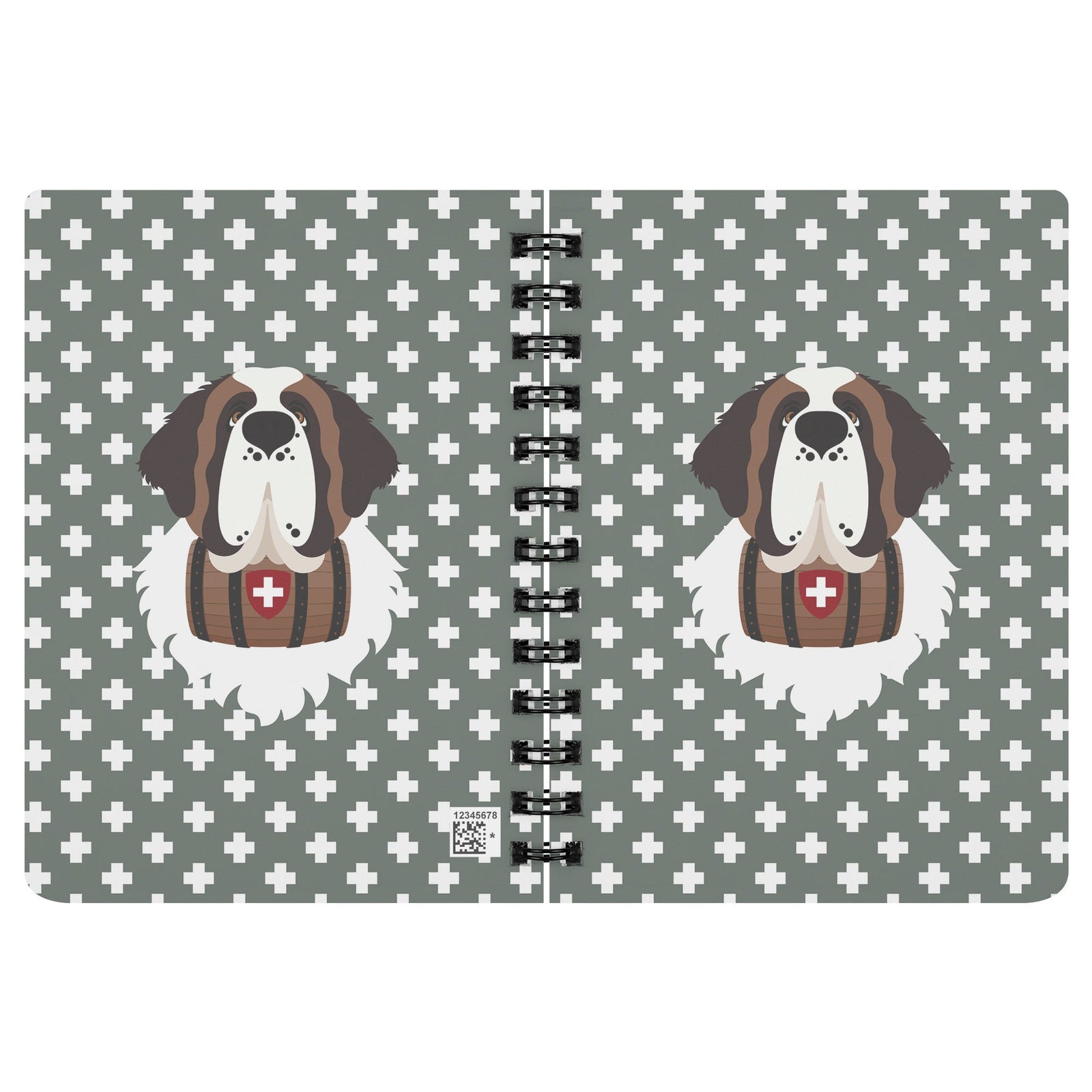 Green Cross St Bernard Spiral Notebook - Lucy + Norman