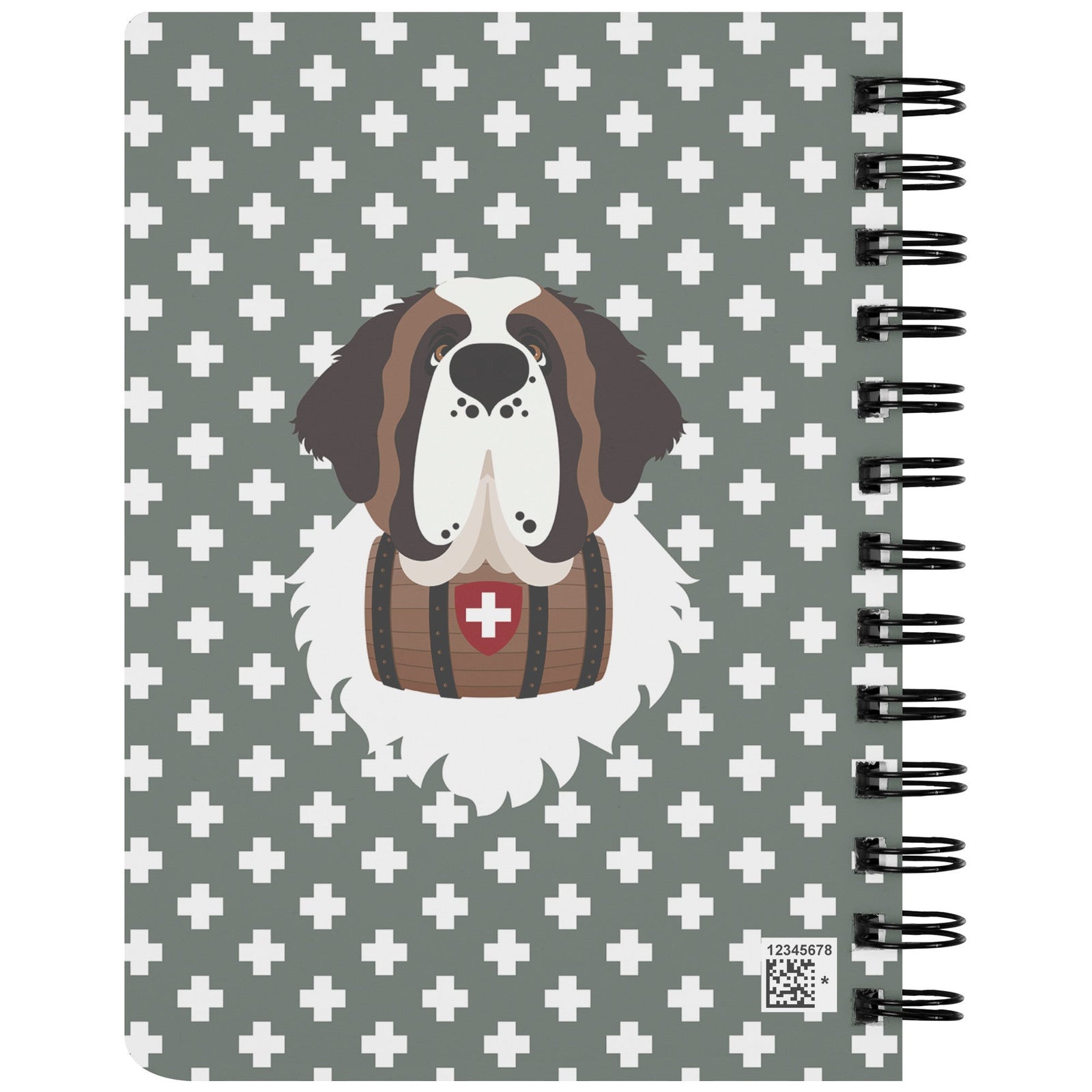 Green Cross St Bernard Spiral Notebook - Lucy + Norman