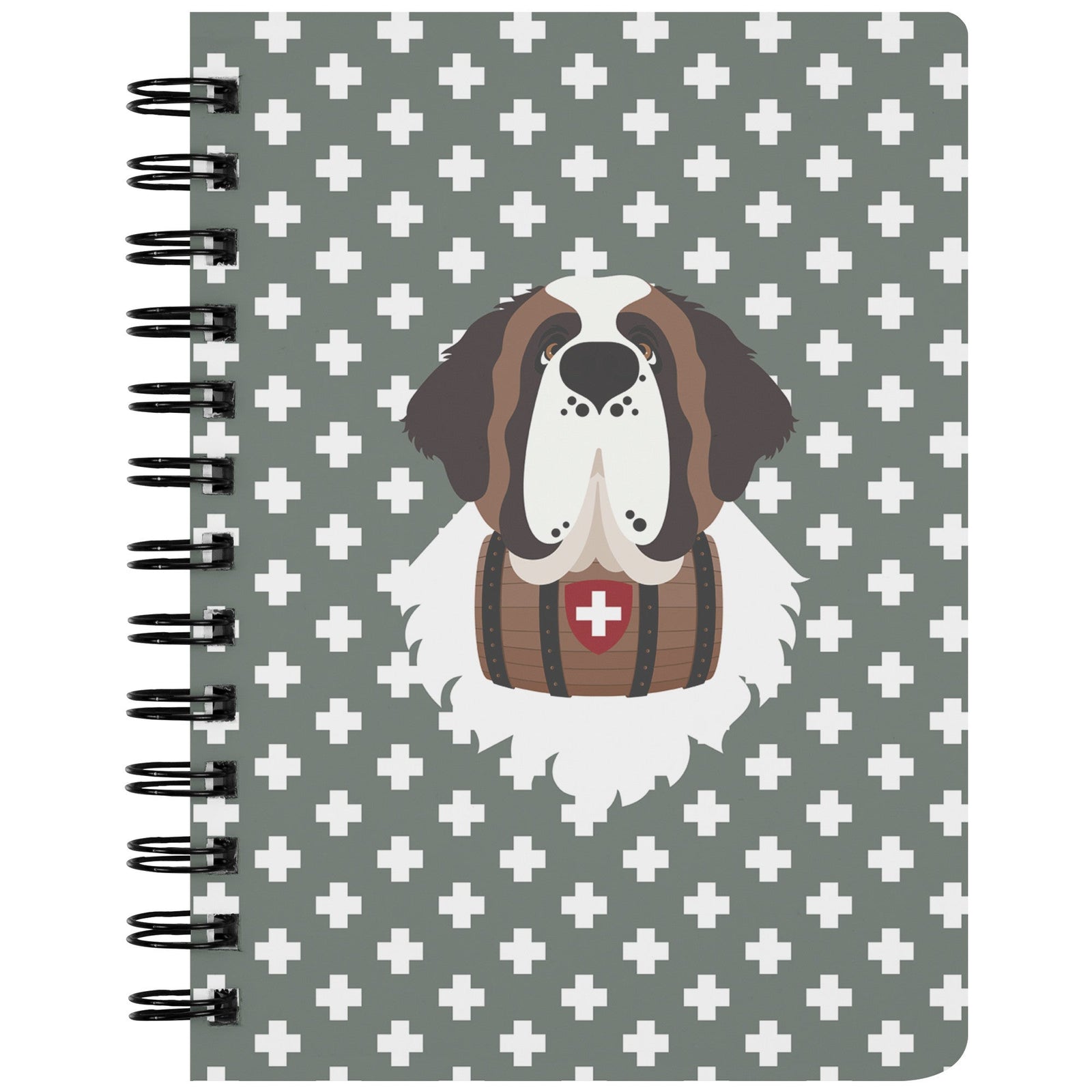 Green Cross St Bernard Spiral Notebook - Lucy + Norman