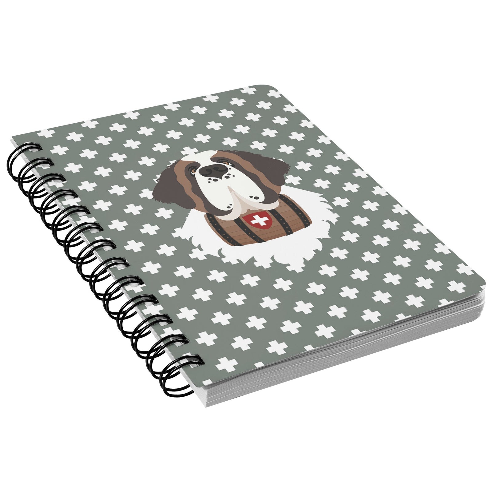 Green Cross St Bernard Spiral Notebook - Lucy + Norman