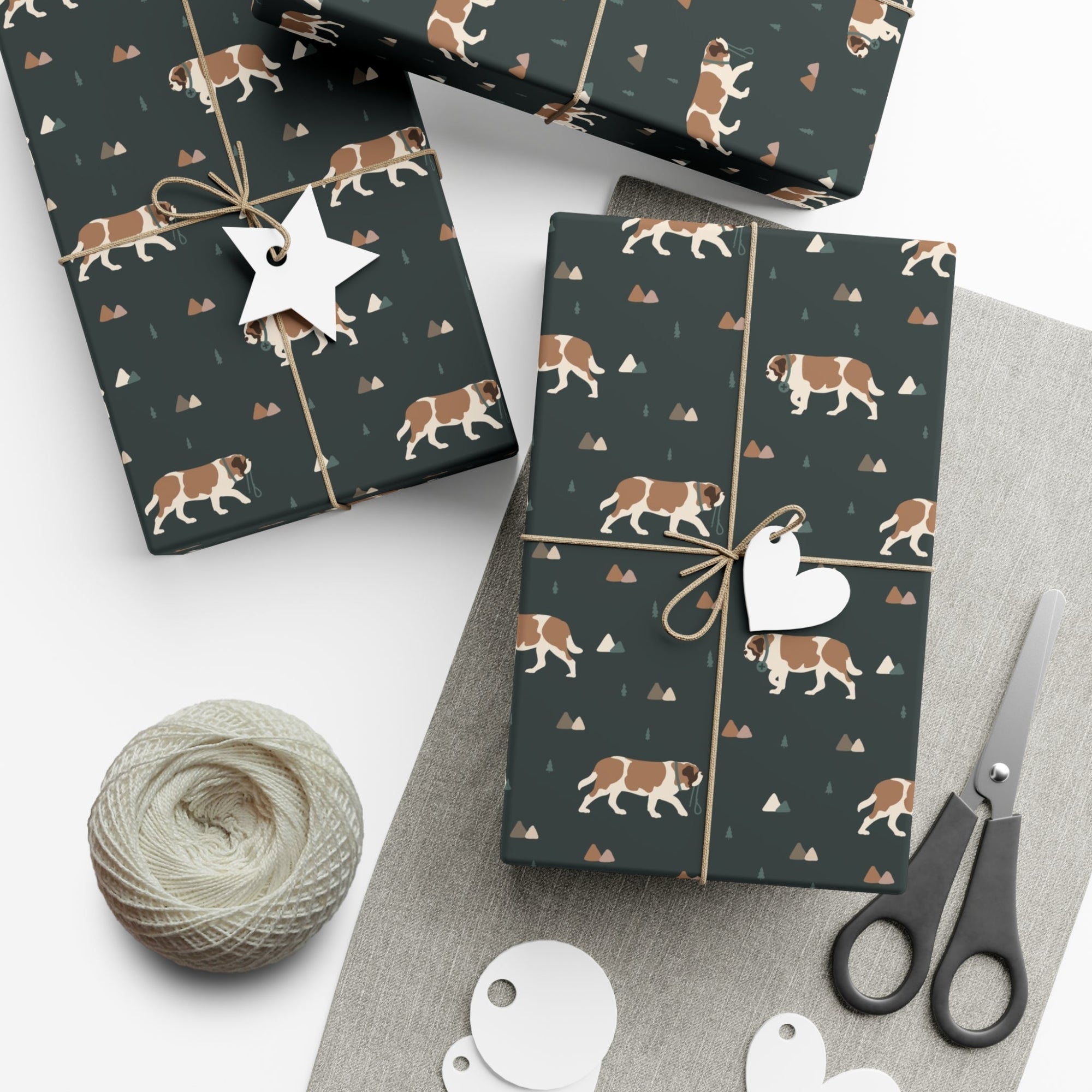 Green Mountain Gift Wrap Paper + Rolls - Lucy + Norman