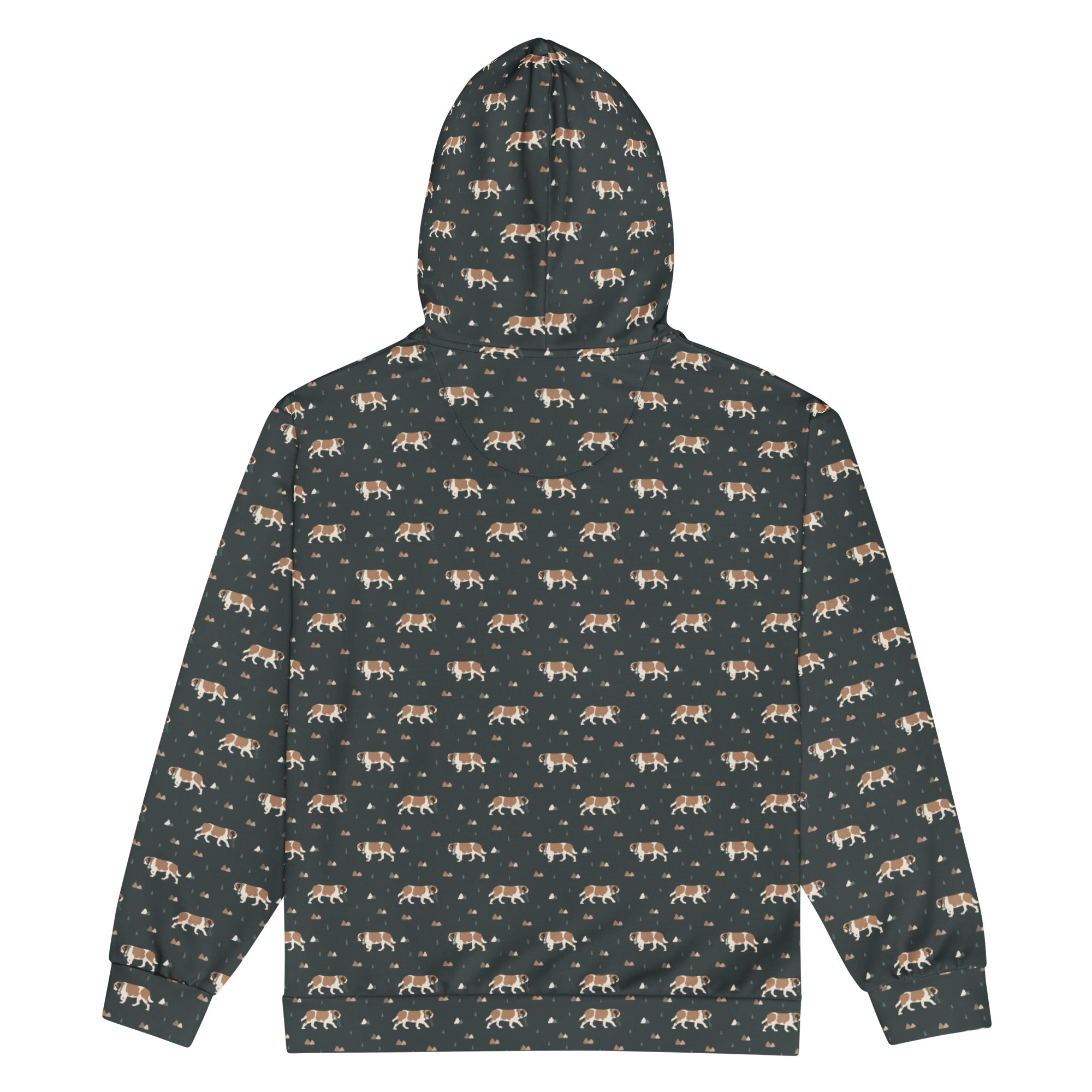 Green Mountain Saint Bernard Dog Zip Hoodie - Lucy + Norman
