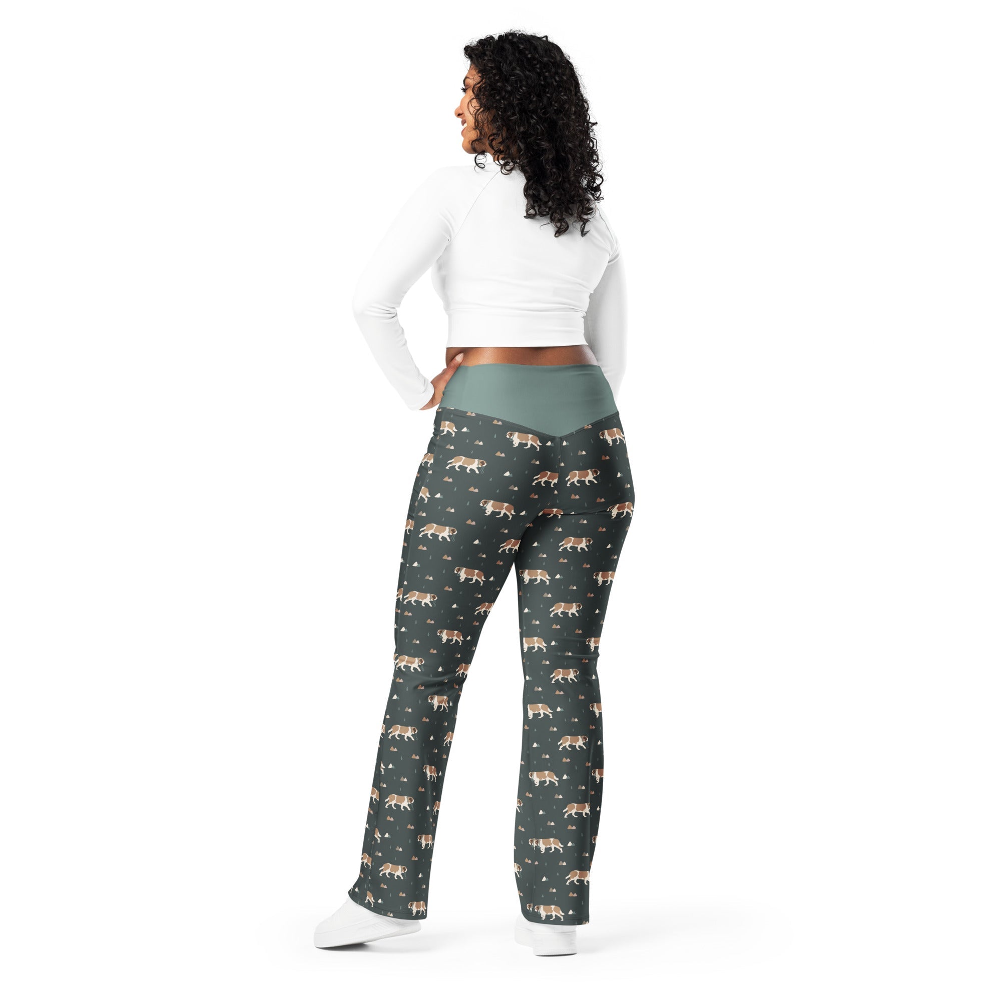 Green Mountain St Bernard Flare Leggings - Lucy + Norman