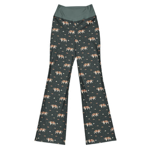 Green Mountain St Bernard Flare Leggings - Lucy + Norman