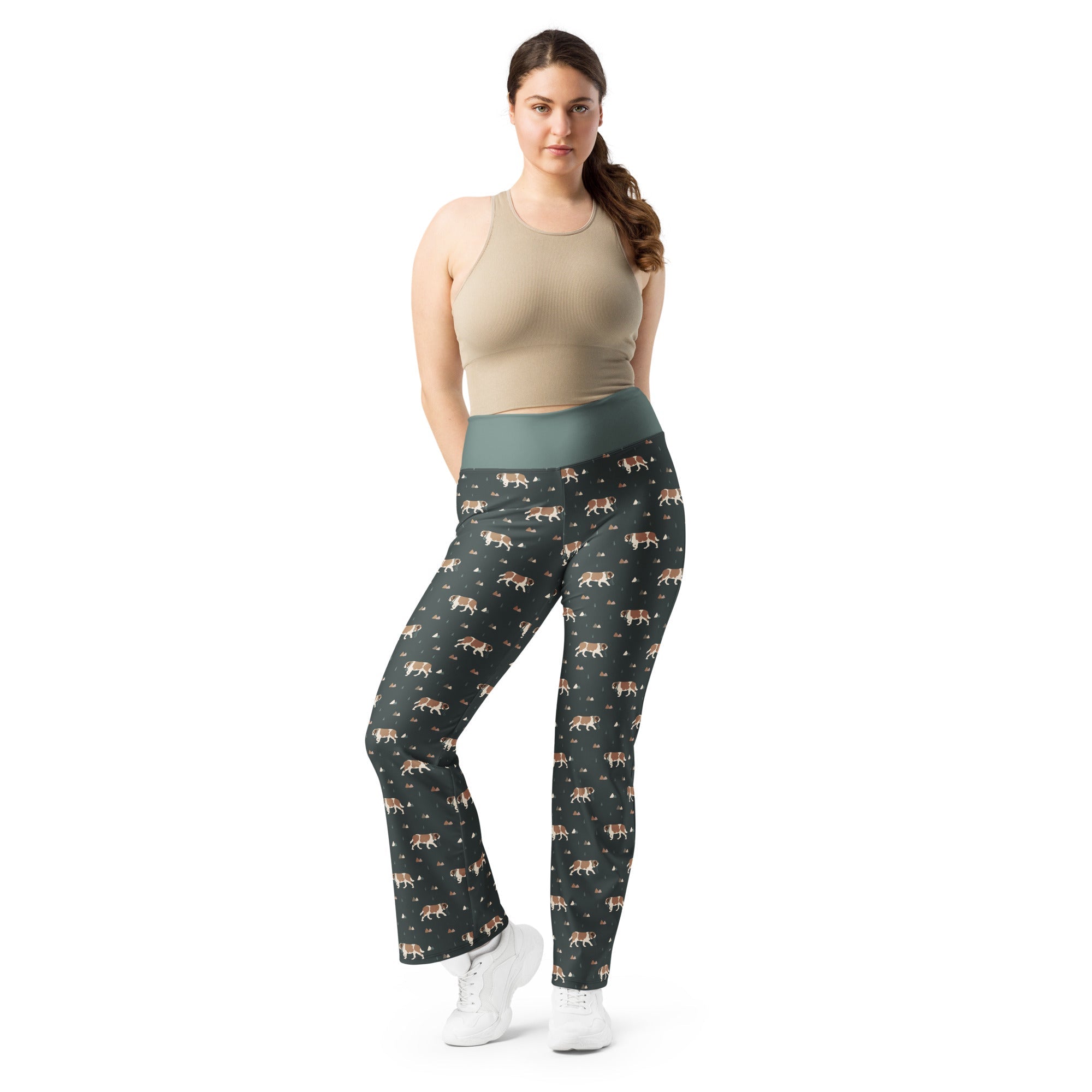 Green Mountain St Bernard Flare Leggings - Lucy + Norman