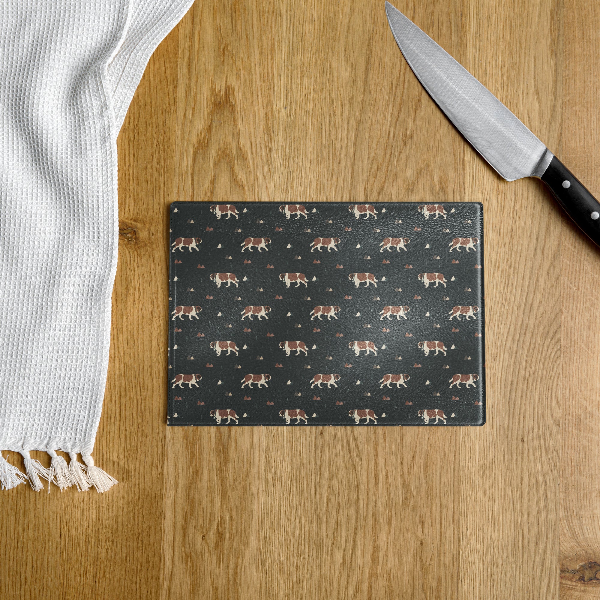 Green Mountain St Bernard Glass Cutting Board - Lucy + Norman