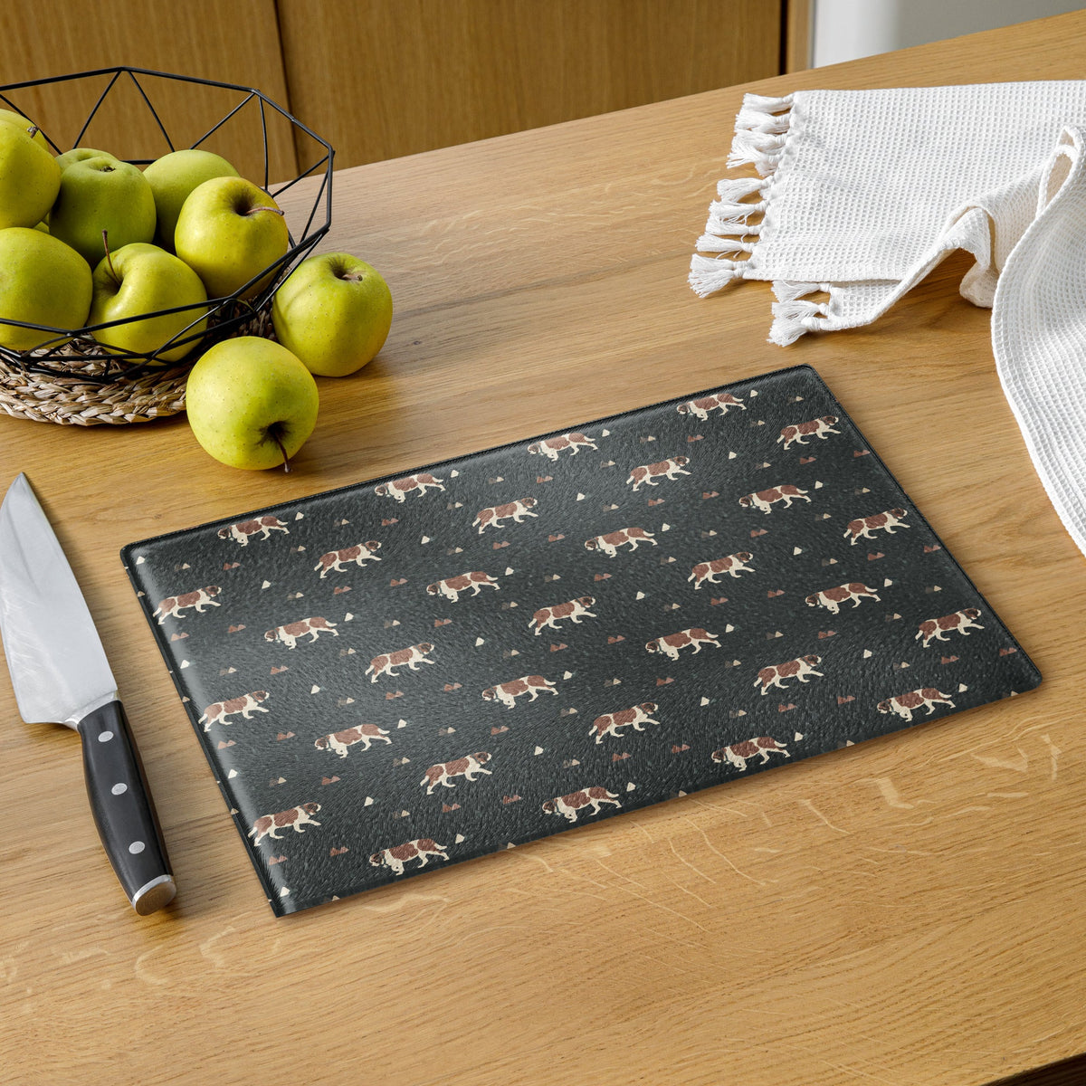 Green Mountain St Bernard Glass Cutting Board - Lucy + Norman