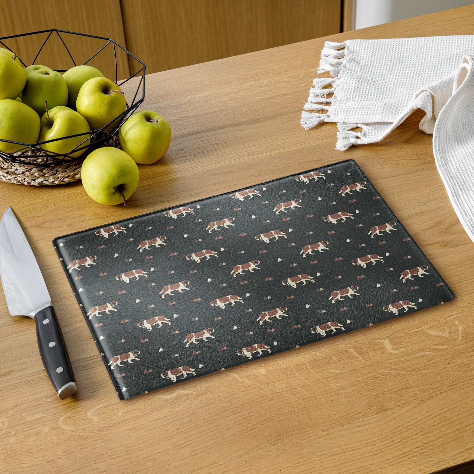 Green Mountain St Bernard Glass Cutting Board - Lucy + Norman