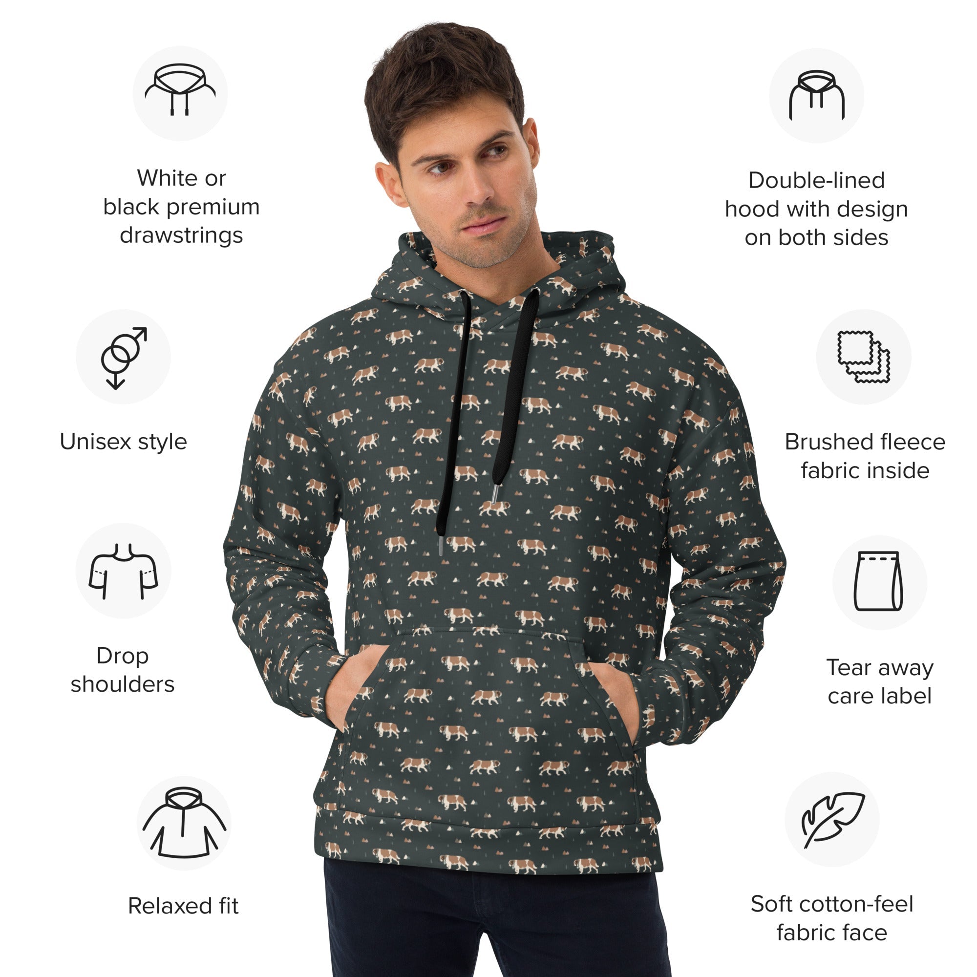 Green Mountain St Bernard Hoodie - Lucy + Norman