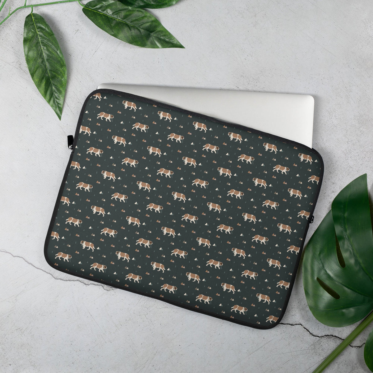 Green Mountain St Bernard Laptop Sleeve - Lucy + Norman