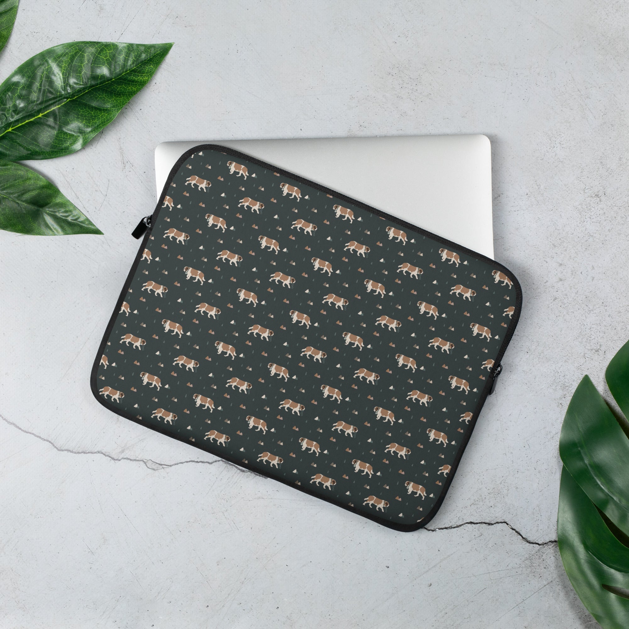 Green Mountain St Bernard Laptop Sleeve - Lucy + Norman