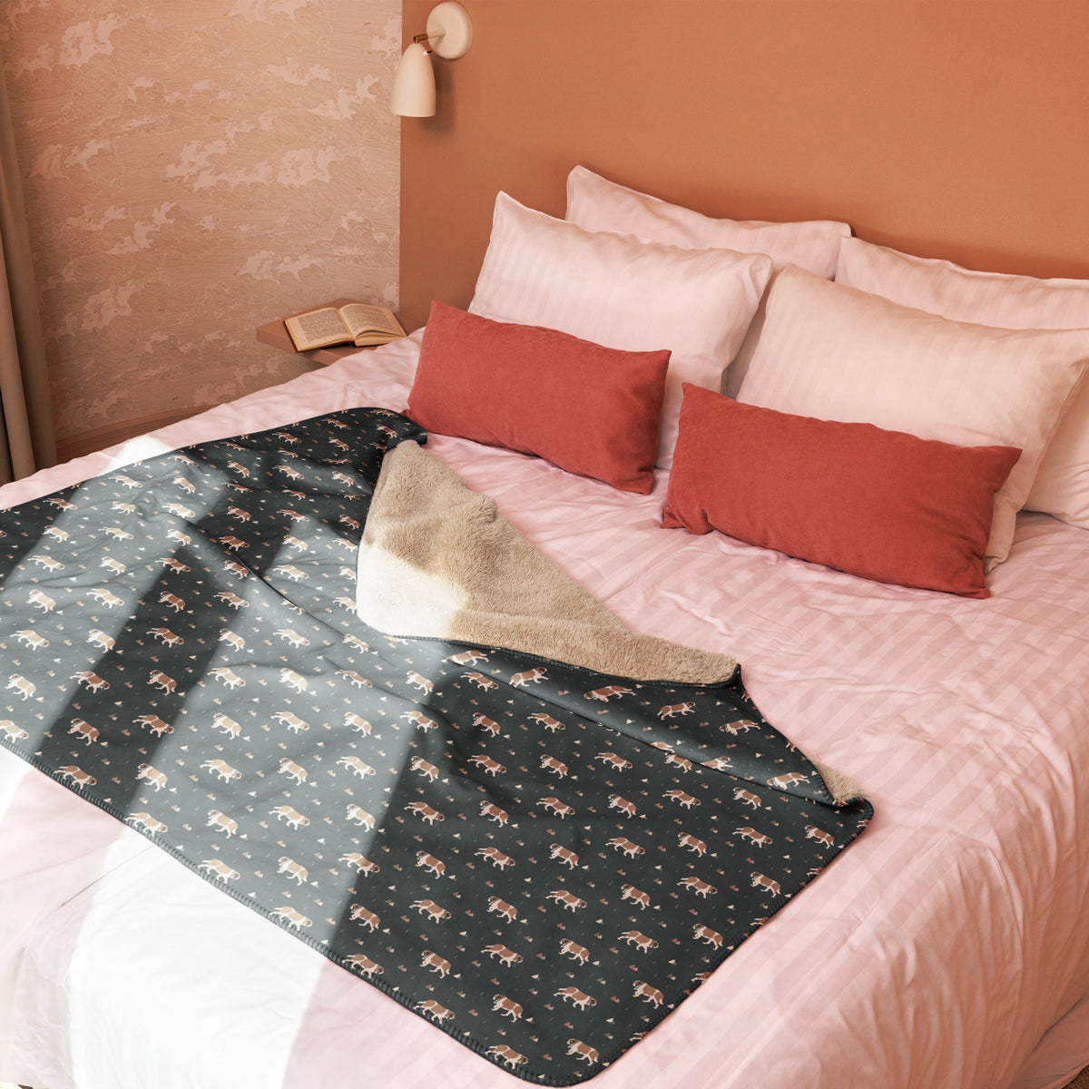 Green Mountain St Bernard Sherpa Blanket - Lucy + Norman