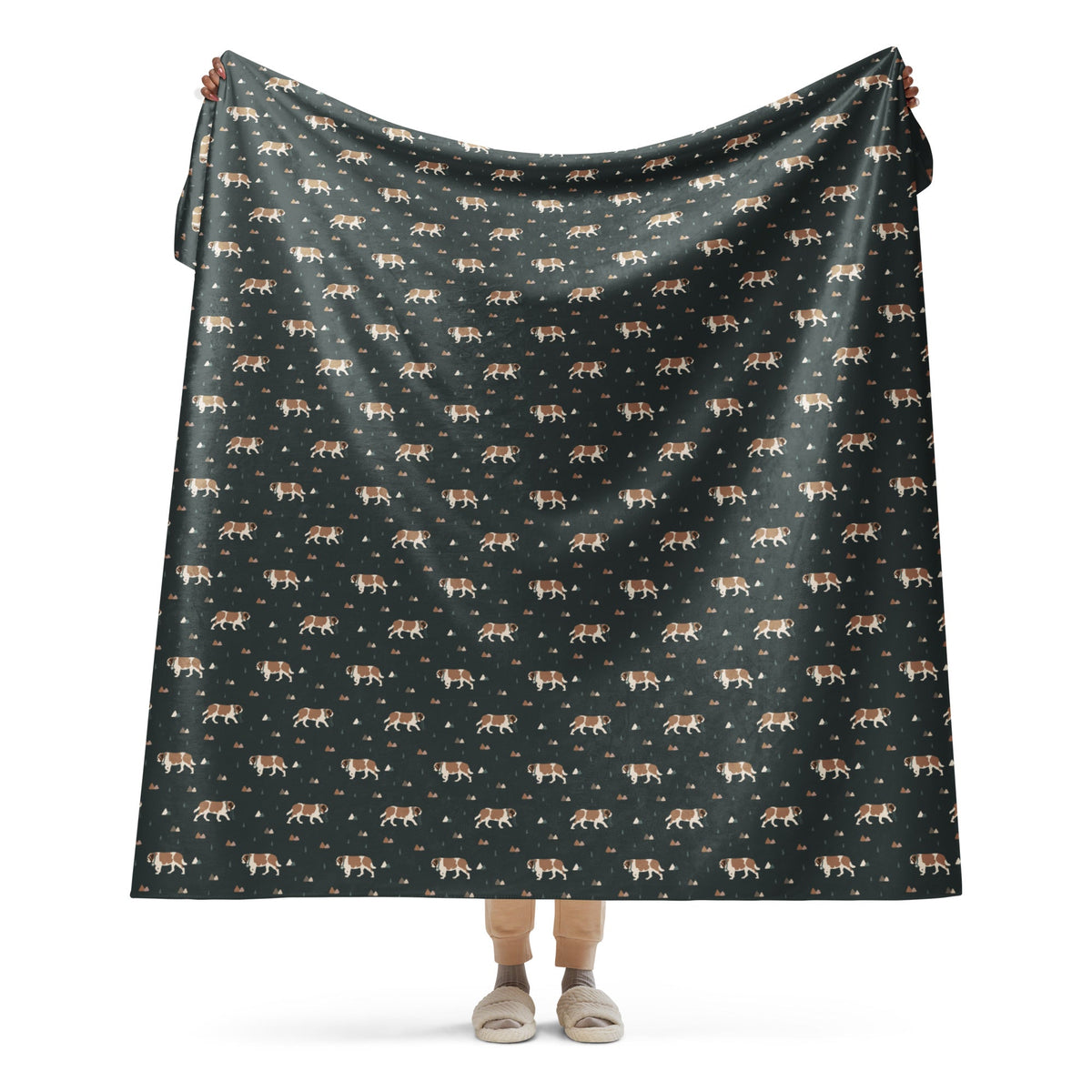 Green Mountain St Bernard Sherpa Blanket - Lucy + Norman