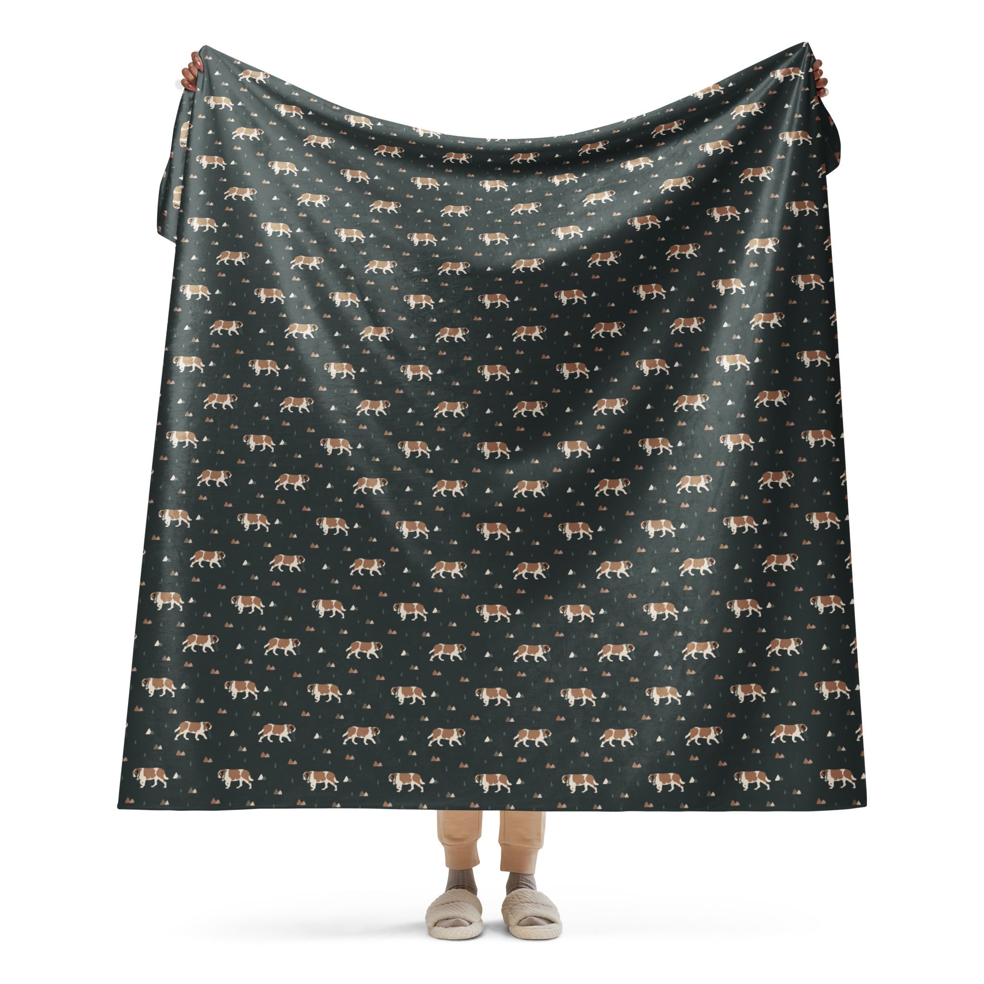 Green Mountain St Bernard Sherpa Blanket - Lucy + Norman