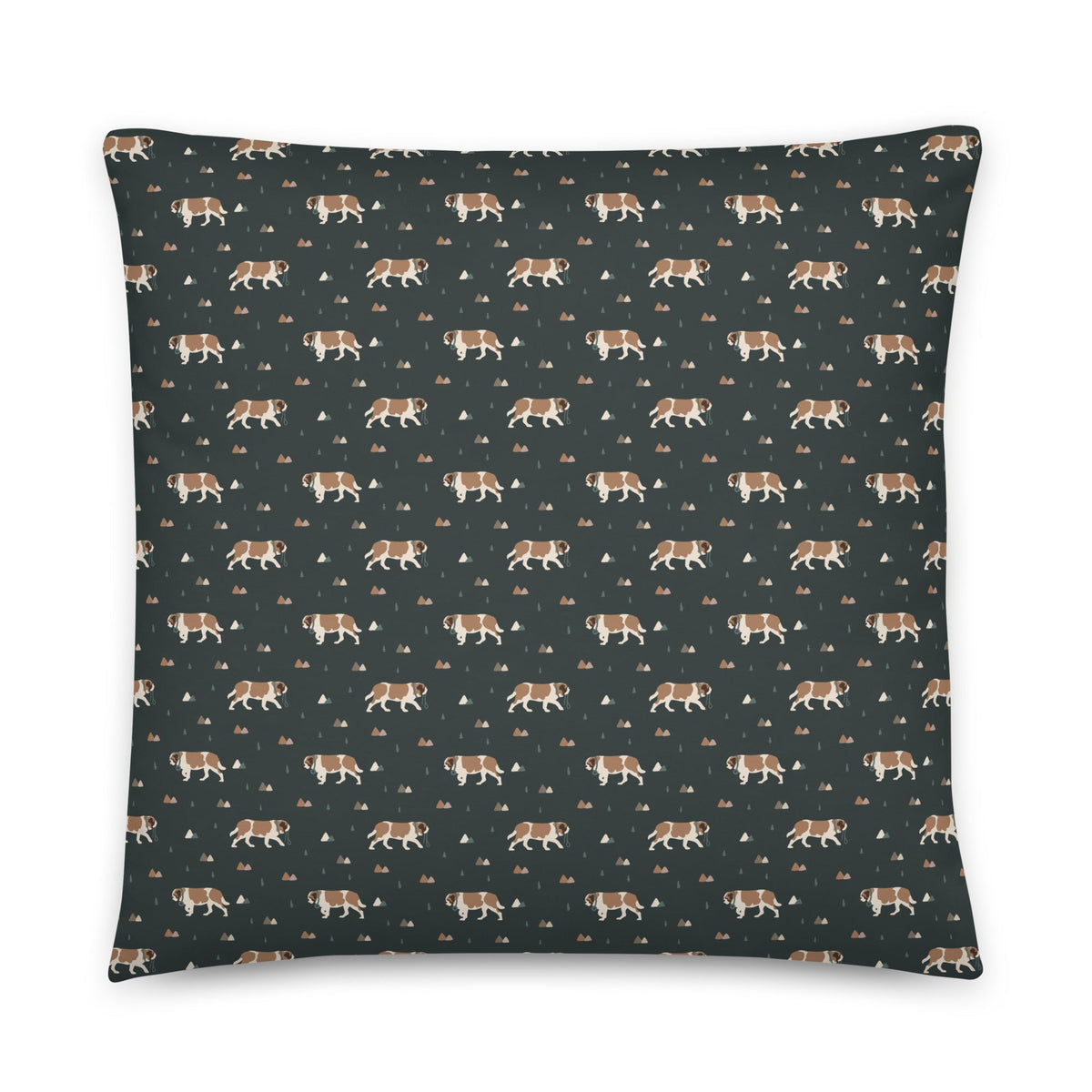 Green Mountain St Bernard Throw Pillow - Lucy + Norman