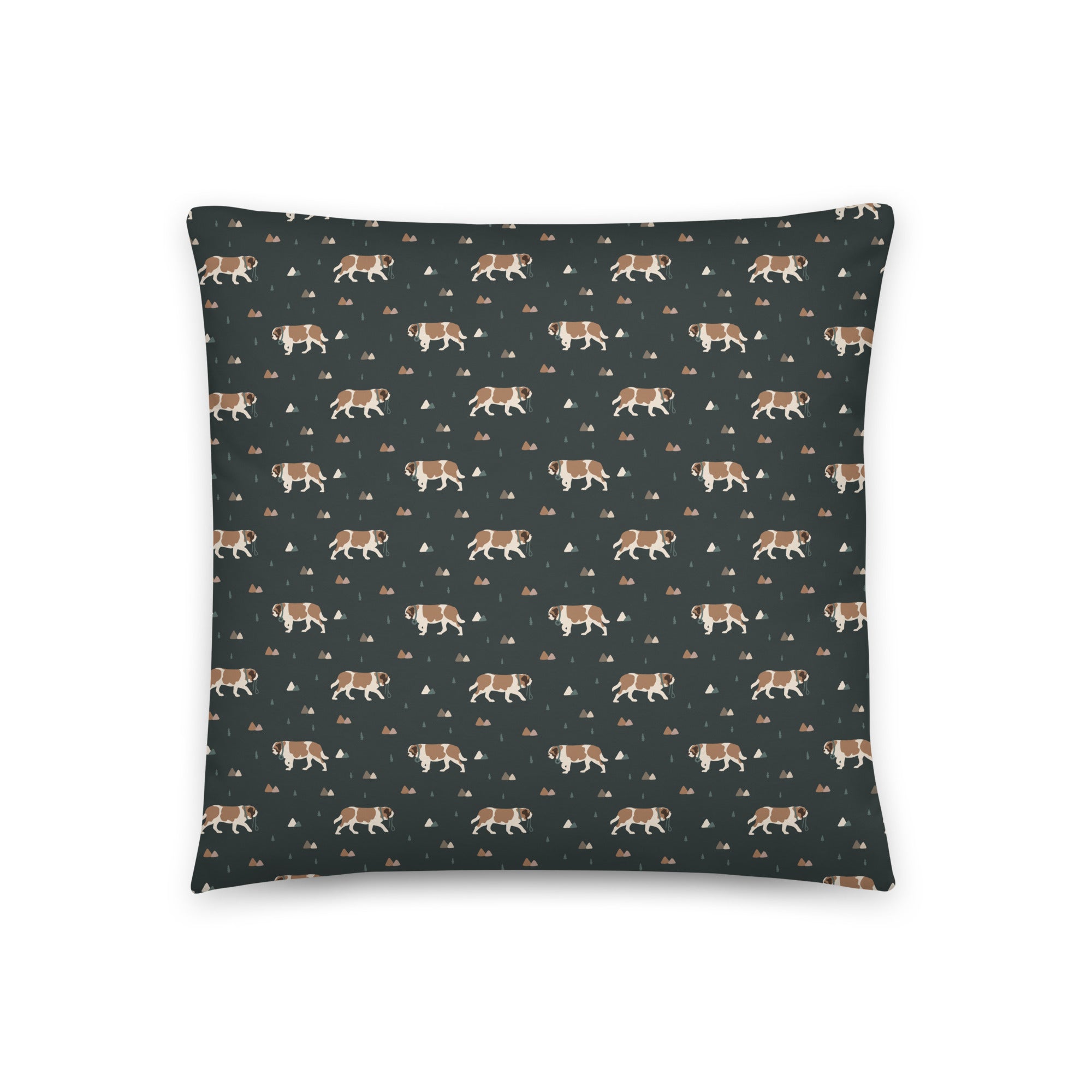 Green Mountain St Bernard Throw Pillow - Lucy + Norman