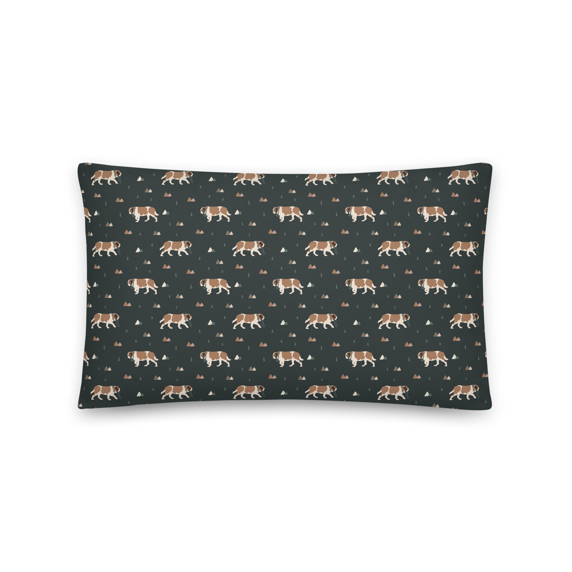 Green Mountain St Bernard Throw Pillow - Lucy + Norman