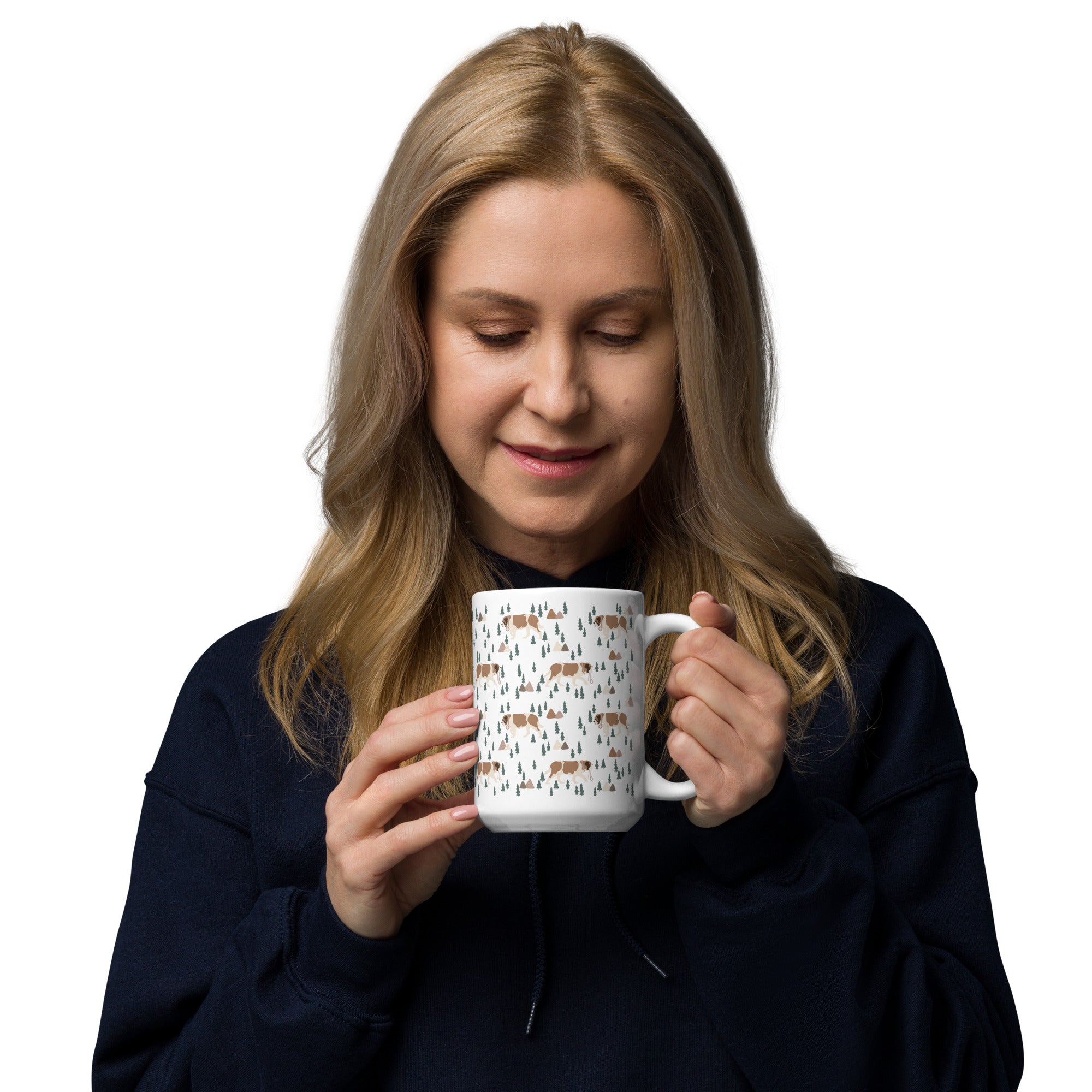 Green Mountain St Bernard White Mug - Lucy + Norman