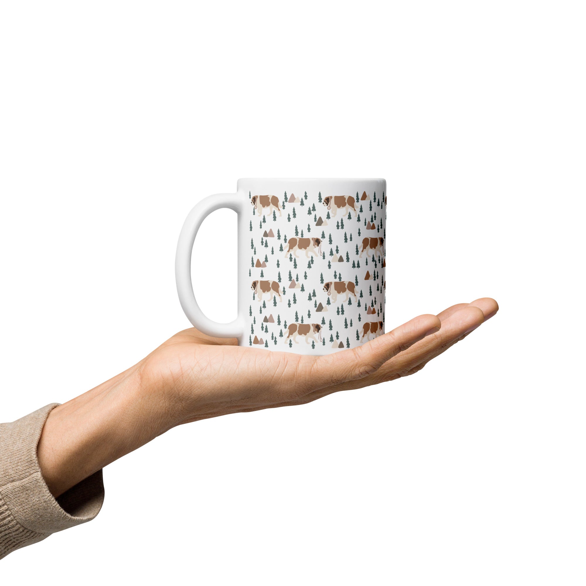 Green Mountain St Bernard White Mug - Lucy + Norman