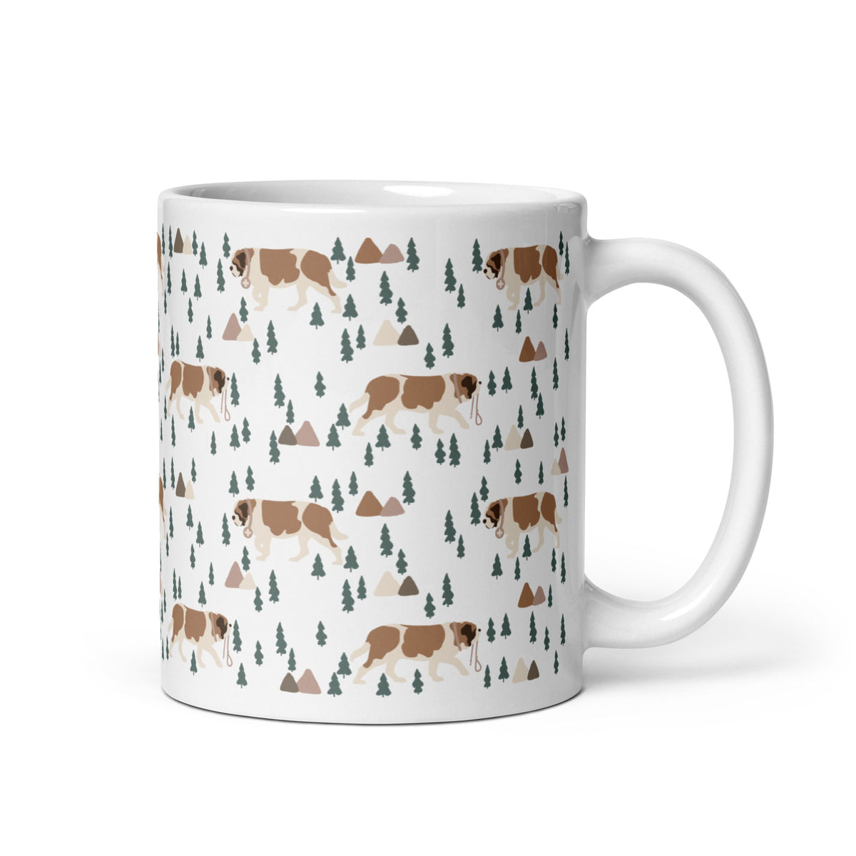 Green Mountain St Bernard White Mug - Lucy + Norman
