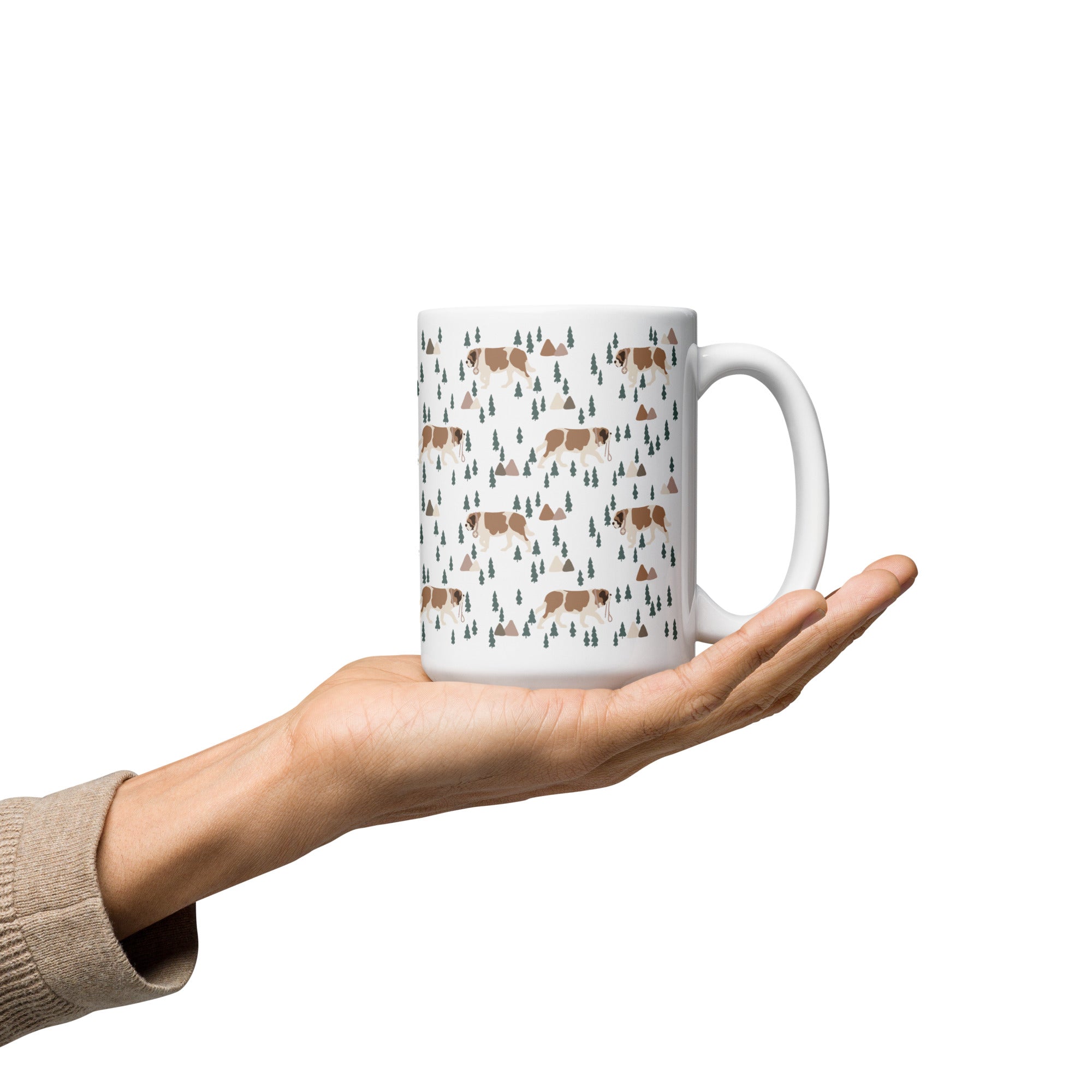 Green Mountain St Bernard White Mug - Lucy + Norman