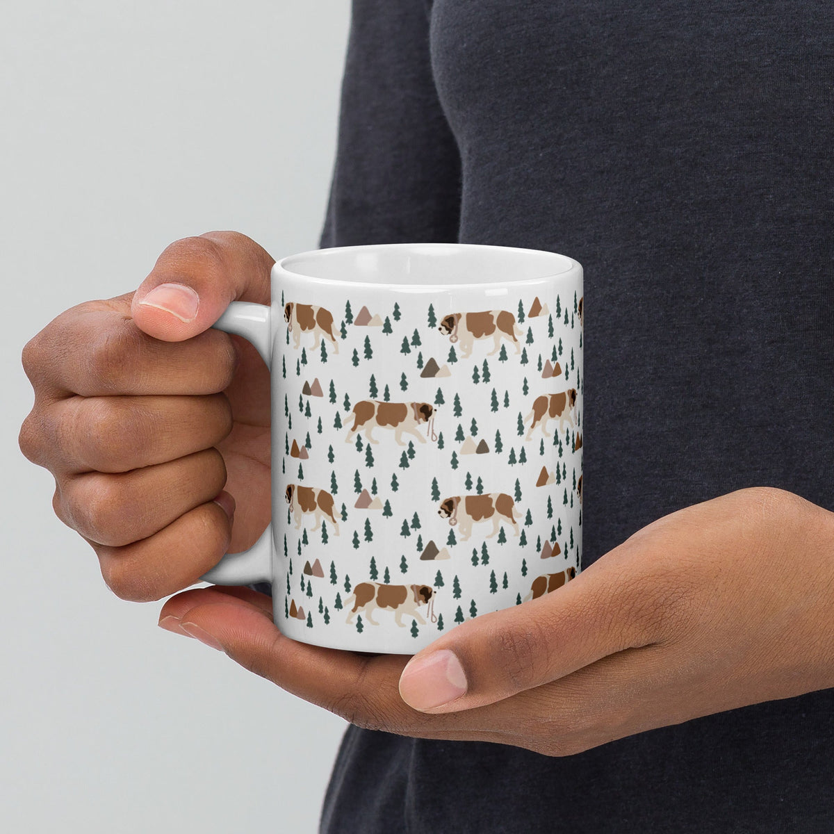 Green Mountain St Bernard White Mug - Lucy + Norman