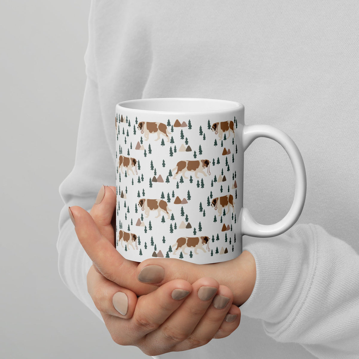 Green Mountain St Bernard White Mug - Lucy + Norman