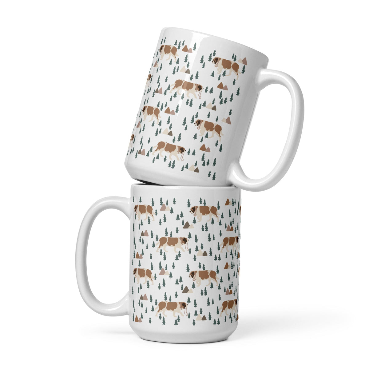 Green Mountain St Bernard White Mug - Lucy + Norman