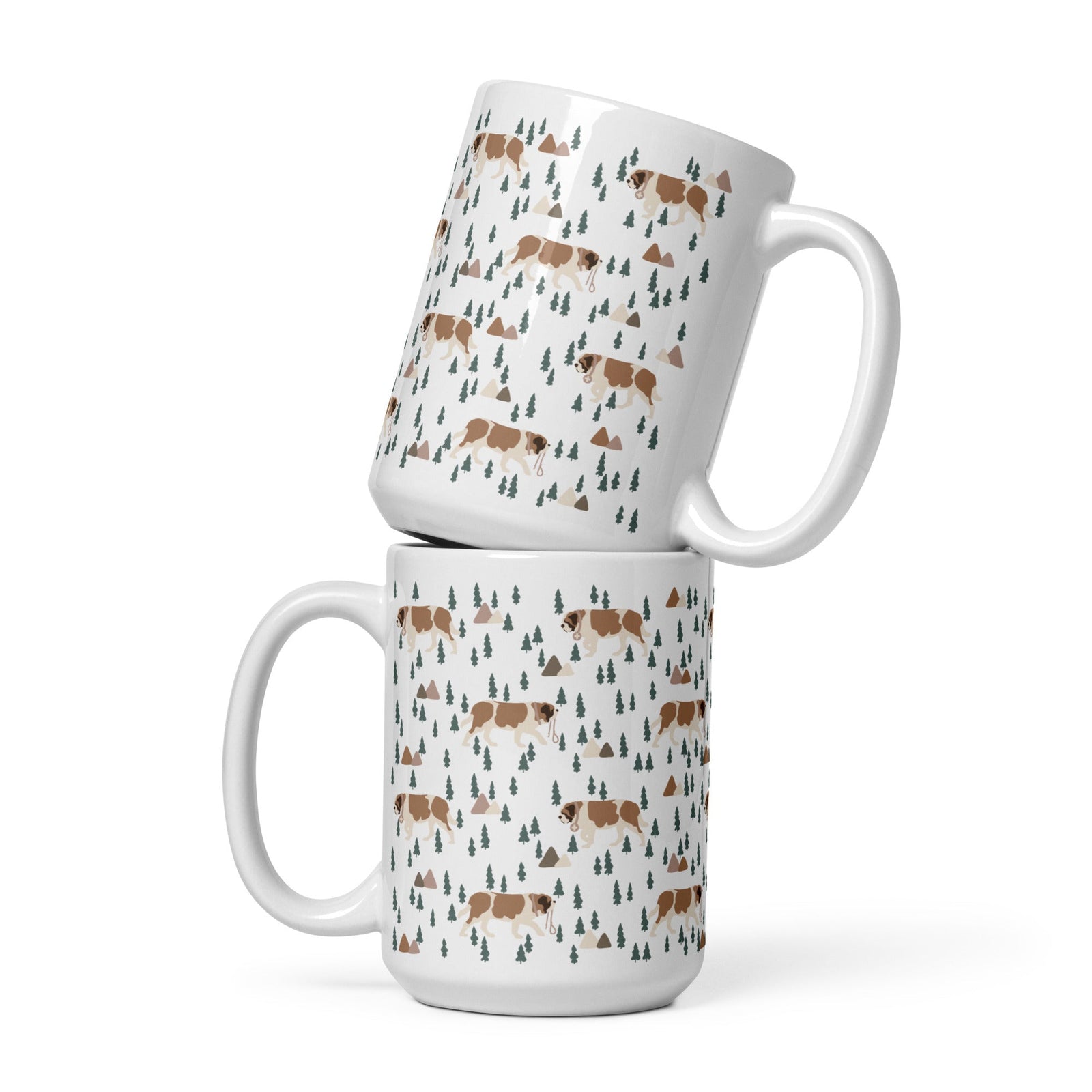 Green Mountain St Bernard White Mug - Lucy + Norman