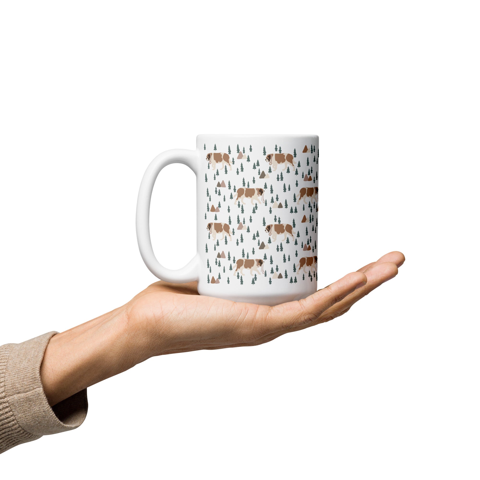 Green Mountain St Bernard White Mug - Lucy + Norman
